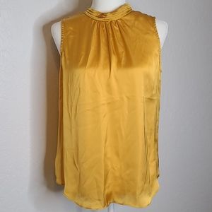 NWT Anne Klein gold tank blouse small
